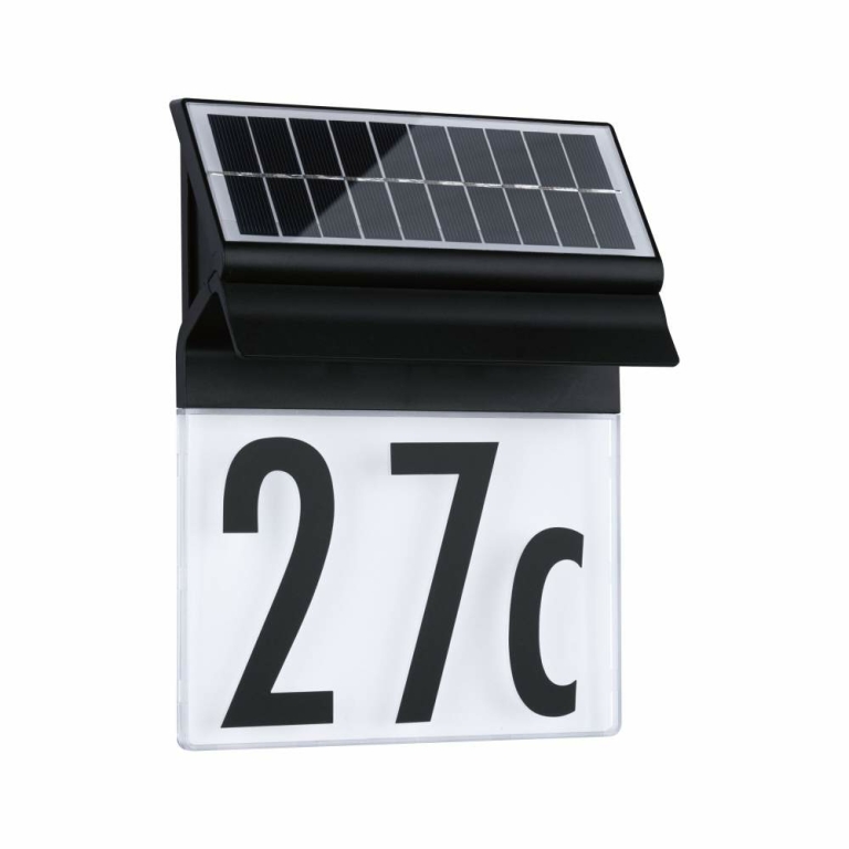 Paulmann Solar LED Hausnummernleuchte Neda IP44 3000K 14lm Schwarz
