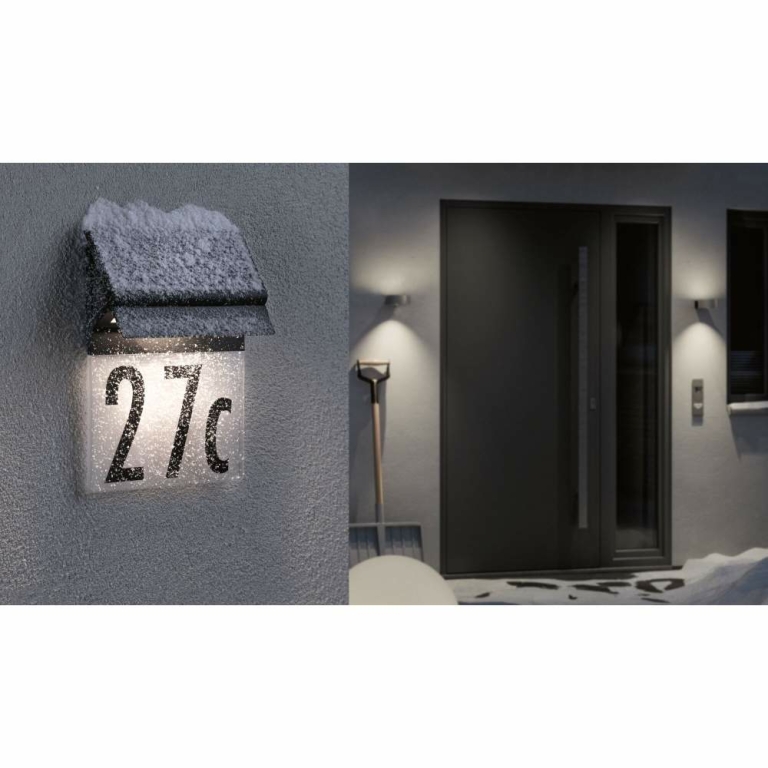Paulmann Solar LED Hausnummernleuchte Neda IP44 3000K 14lm Schwarz