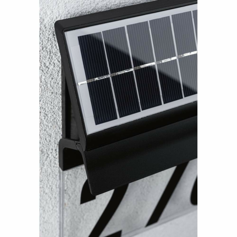 Paulmann Solar LED Hausnummernleuchte Neda IP44 3000K 14lm Schwarz