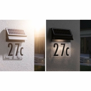 Solar LED Hausnummernleuchte Neda IP44 3000K 14lm Schwarz