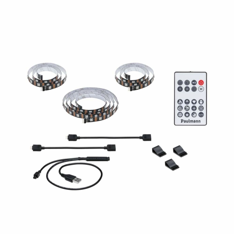 Paulmann EntertainLED USB LED Strip RGB TV-Beleuchtung 55 Zoll 2m 3,5W 60LEDs/m