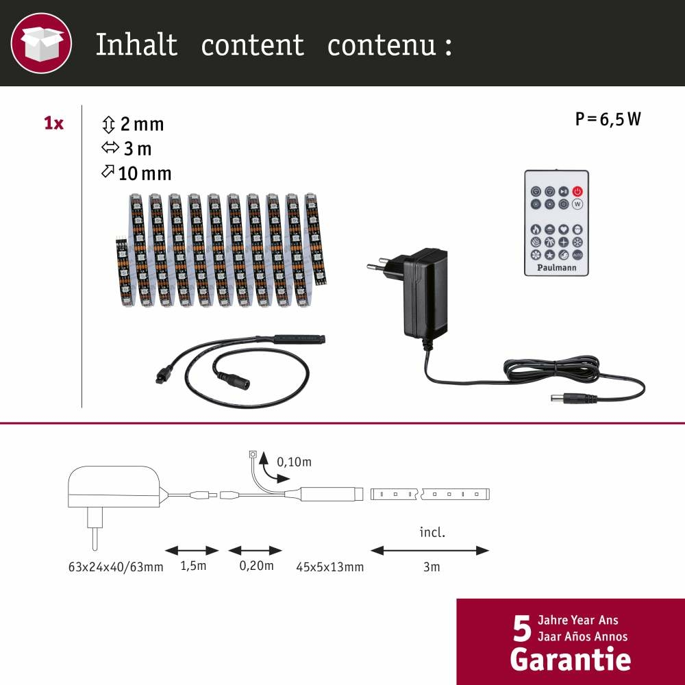 EntertainLED Paulmann LED | 60LEDs/m RGB 10VA 78887 5W Dynamic 3m Stripe Lampen1a