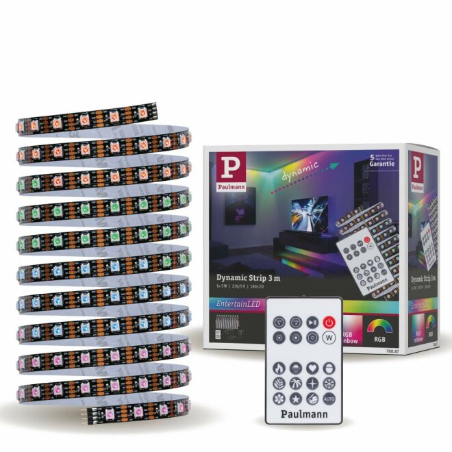 Paulmann 78882 EntertainLED USB LED Strip RGB TV-Beleuchtung 75 Zoll 31m 5W  60LEDs/m | Lampen1a | LED-Stripes