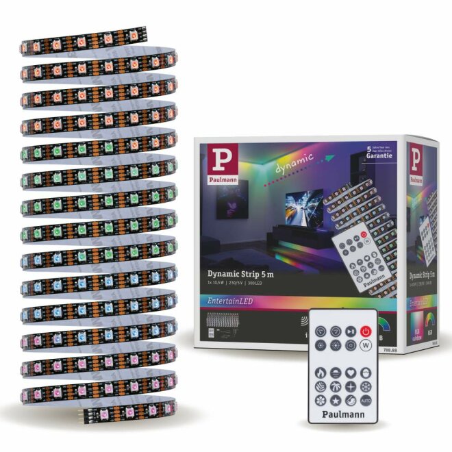 Paulmann 78880 EntertainLED USB LED 35W Lampen1a RGB Zoll 60LEDs/m Strip 55 2m TV-Beleuchtung 