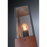 Lichtobjekt Timba IP44 eckig 600mm  max. 60W  230V  Holz E27 Holz