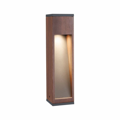 Paulmann Pollerleuchte Trabia IP44 eckig 400mm 3000K 3,5W 230lm 230V 38° Holz GU10 Holz
