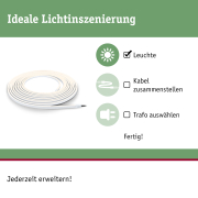 Plug & Shine LED Stripe Smooth 10m IP68 3000K 46W Weiß