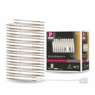 Paulmann MaxLED 1000 LED Strip Full-Line COB Basisset 3m 36W 3240lm 528LEDs/m 2700K 50VA