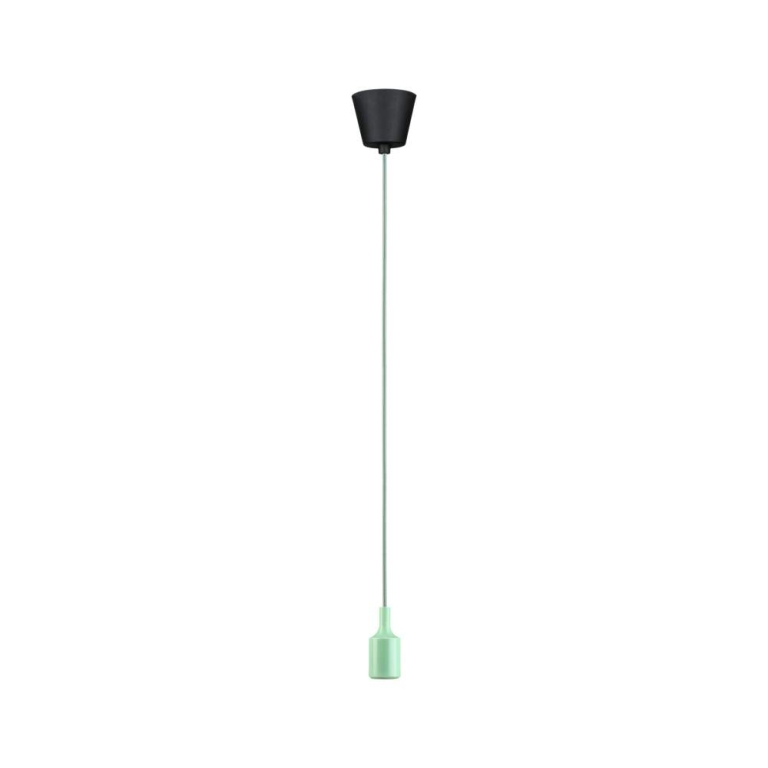 Paulmann Neordic Pendelleuchte Ketil  E27   max. 60W Hellgrün#Schwarz dimmbar Silikon#Kunststoff