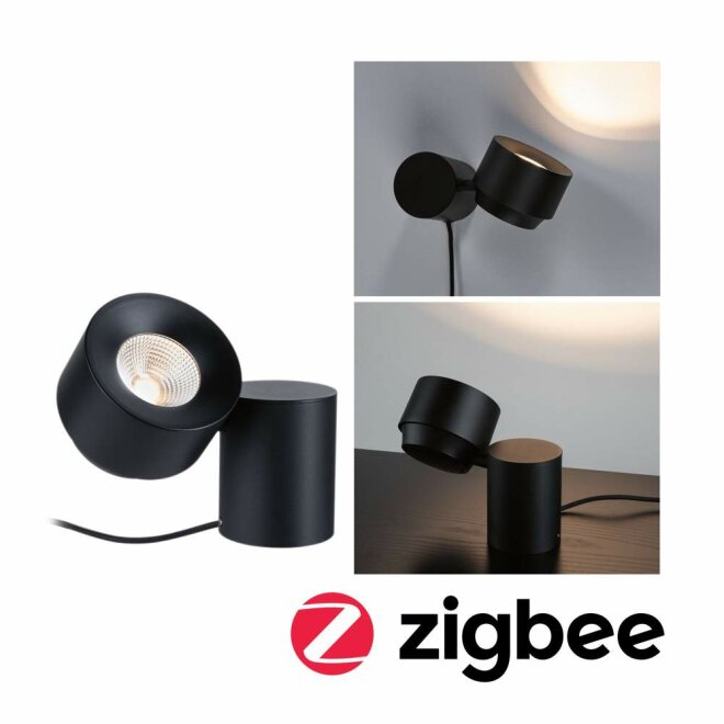 ZigBee Pendelleuchte Smart Schwarz 500lm Home Pane Paulmann 6W Lampen1a 79785 LED | Puric