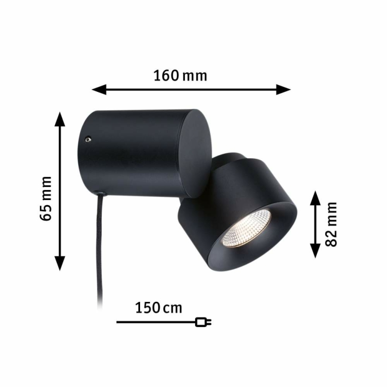 Paulmann LED Tischleuchte Puric Pane Smart Home ZigBee 300lm 3W 2700K Schwarz 2in1 dimmbar schwenkbar