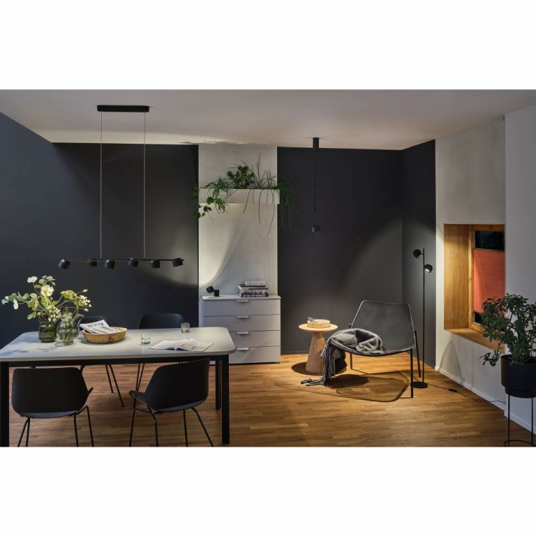Paulmann LED Tischleuchte Puric Pane Smart Home ZigBee 300lm 3W 2700K Schwarz 2in1 dimmbar schwenkbar