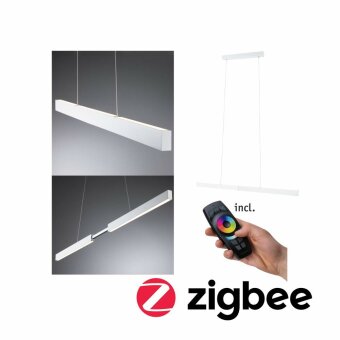 LED Zigbee Pendelleuchte Smart Home Aptare   2700K 2.050lm / 2.050lm 2x18 / 1x18W Weiß matt dimmbar