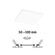 VariFit LED Einbaupanel Veluna Edge IP44 eckig 120x120mm 650lm 4000K Weiß