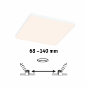 VariFit LED Einbaupanel Veluna Edge IP44 eckig 160x160mm 1100lm 3000K Weiß
