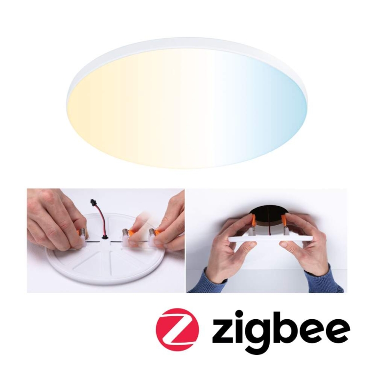 Paulmann VariFit LED Einbaupanel Smart Home Zigbee Veluna Edge IP44 rund 160mm 1000lm Tunable White Weiß dimmbar