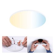 VariFit LED Einbaupanel Veluna Edge IP44 rund 200mm 1400lm Tunable White Weiß dimmbar