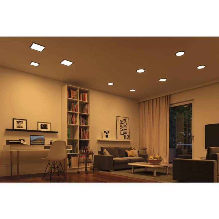 Paulmann VariFit LED Einbaupanel Smart Home Zigbee Areo IP44 eckig 175x175mm Tunable White Schwarz dimmbar
