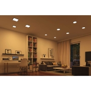 VariFit LED Einbaupanel Smart Home Zigbee Areo IP44 eckig 175x175mm Tunable White Schwarz dimmbar