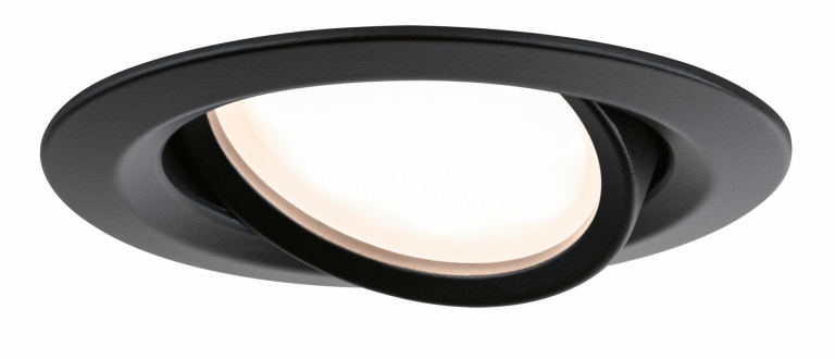 Paulmann LED Einbauleuchten 3er-Set Nova Plus Coin rund 6W 2700K 470lm IP65 Schwarz matt schwenkbar dimmbar 230V