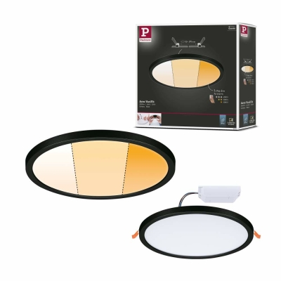 Stehleuchte 79775 Lampen1a Schwarz 2700K dimmbar LED Puric 3W | Paulmann Pane 300lm 2-flammig