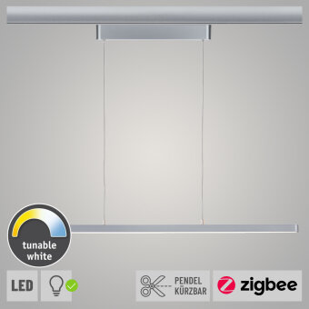 Paulmann URail LED Pendel Lento Chrom matt ZigBee Tunable White dimmbar (LED fest verbaut)