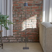 Sigor Nuindie Akku-Stehlampe  grau LED rund 1200mm IP54 dimmbar Flex-Mood Easy-Connect