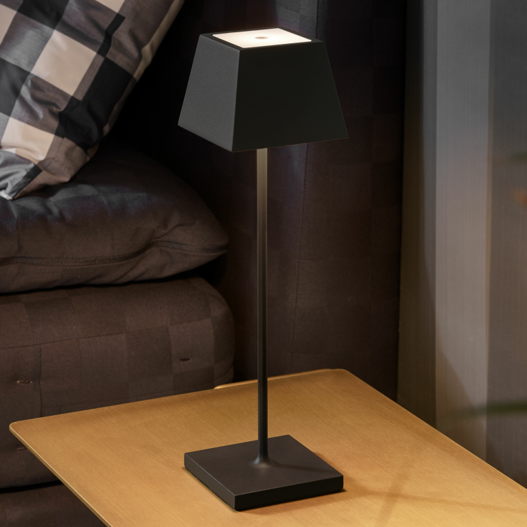 SIGOR Sigor Nuindie Akku-Tischleuchte  schwarz LED eckig 370mm IP54 dimmbar Flex-Mood Easy-Connect