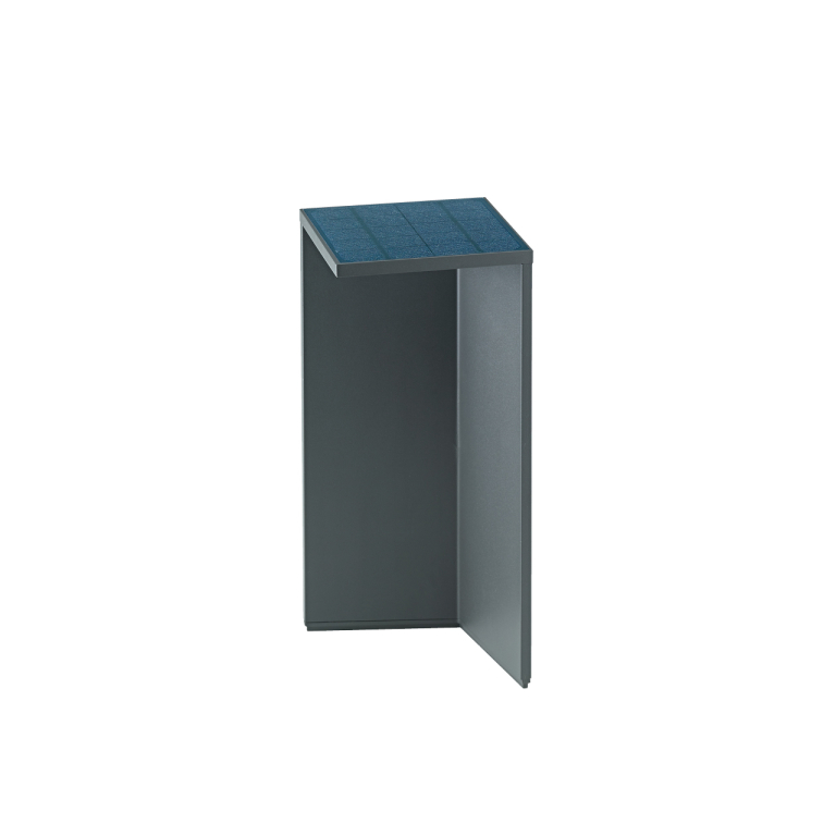 SIGOR Sigor NUSOLAR Akku-Solarleuchte 340mm anthrazit LED eckig IP54 Aluminium inkl. Erdspieß