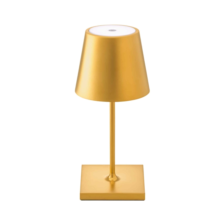 SIGOR Sigor Nuindie Akku-Tischleuchte mini gold LED rund 250mm IP54 dimmbar Flex-Mood Easy-Connect