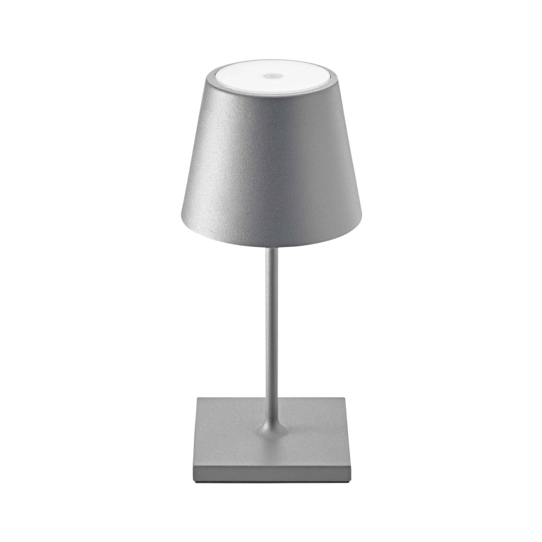 SIGOR Sigor Nuindie Akku-Tischleuchte mini grau LED rund 250mm IP54 dimmbar Flex-Mood Easy-Connect