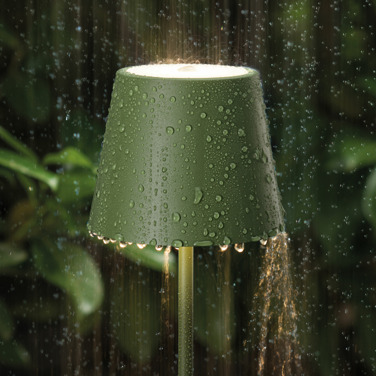 SIGOR Sigor Nuindie Akku-Tischleuchte  Tannengrün LED rund 380mm IP54 dimmbar Flex-Mood Easy-Connect