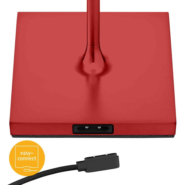 SIGOR Sigor Nuindie Akku-Tischleuchte mini Kirschrot LED rund 250mm IP54 dimmbar Flex-Mood Easy-Connect