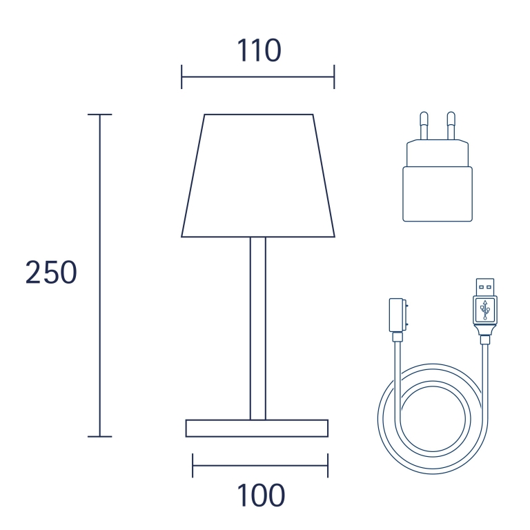 SIGOR Sigor Nuindie Akku-Tischleuchte mini Tannengrün LED rund 250mm IP54 dimmbar Flex-Mood Easy-Connect