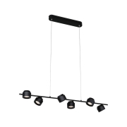 LED Pendelleuchte 3-Step-Dim Puric Pane 2700K 6x350lm 6x4,5W Schwarz dimmbar