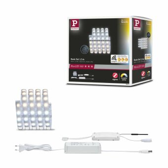 Paulmann MaxLED 500 LED Strip Smart Home Zigbee Tunable White beschichtet Basisset  1,5m  IP44 9W 825lm 60LEDs/m Tunable White 20VA
