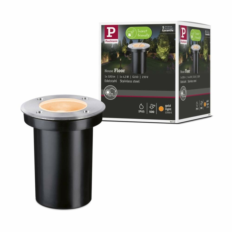 Paulmann 93774 Solar LED Bodeneinbauleuchte Cube 10x10cm edelstahl IP67  3.6lm 2700K | Lampen1a