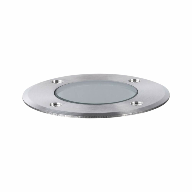 Paulmann LED Bodeneinbauleuchte Goldlicht insektenfreundlich IP65  110mm 2200K 4,3W 320lm 230V Edelstahl gebürstet Edelstahl#Kunststoff