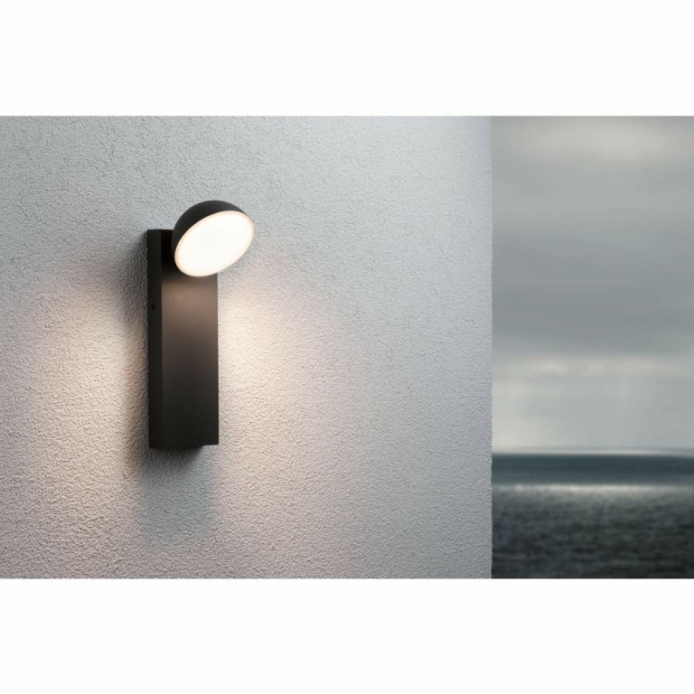 Paulmann LED Außenwandleuchte Puka anthrazit aluminium IP44 460lm 3000K 230V seewasserresistent