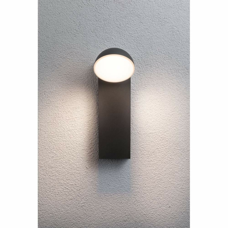 Paulmann LED Außenwandleuchte Puka anthrazit aluminium IP44 460lm 3000K 230V seewasserresistent