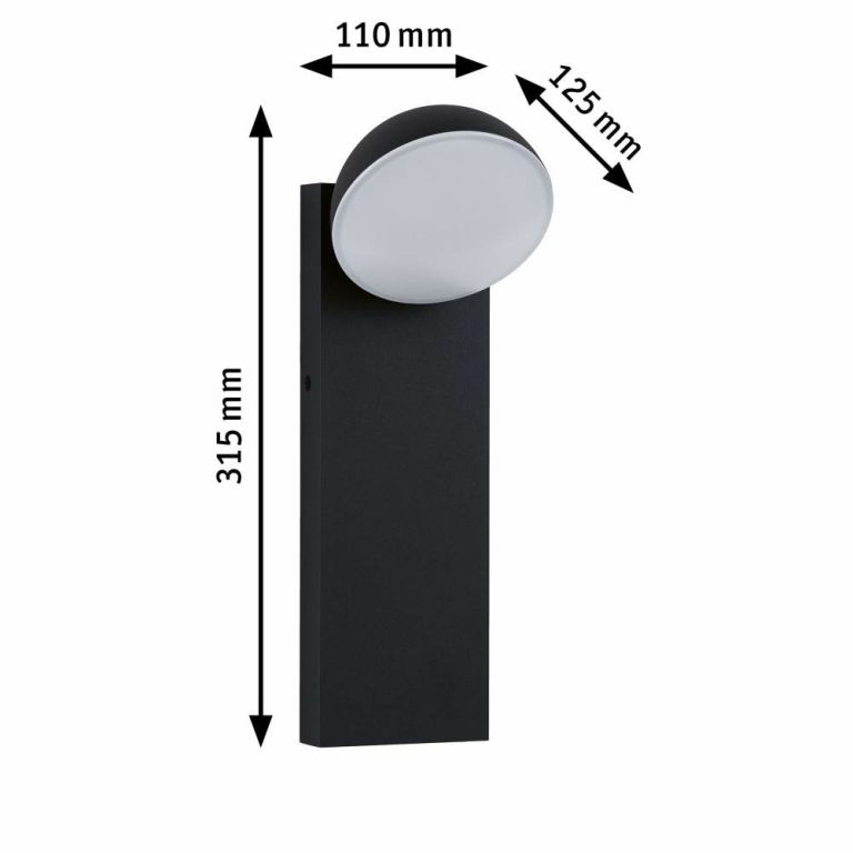 Paulmann LED Außenwandleuchte Puka anthrazit aluminium IP44 460lm 3000K 230V seewasserresistent
