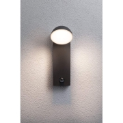 Seewasserresistente LED Außenwandleuchte Puka mit Bewegungsmelder & Dämmerungssensor anthrazit aluminium IP44 460lm 230V