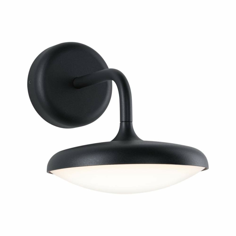Paulmann LED Außenwandleuchte Nostro  seewasserresistent IP44 rund 180x250mm 3000K 10W 900lm 230V  Anthrazit Aluminium