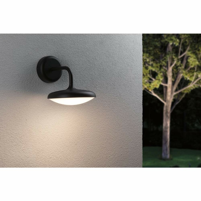 Paulmann LED Außenwandleuchte Nostro  seewasserresistent IP44 rund 180x250mm 3000K 10W 900lm 230V  Anthrazit Aluminium