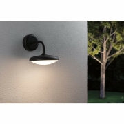 LED Außenwandleuchte Nostro  seewasserresistent IP44 rund 180x250mm 3000K 10W 900lm 230V  Anthrazit Aluminium