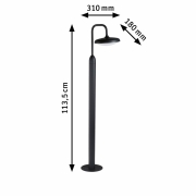 LED Pollerleuchte Nostro  seewasserresistent IP44 rund 1.135mm 3000K 10W 900lm 230V  Anthrazit  Aluminium