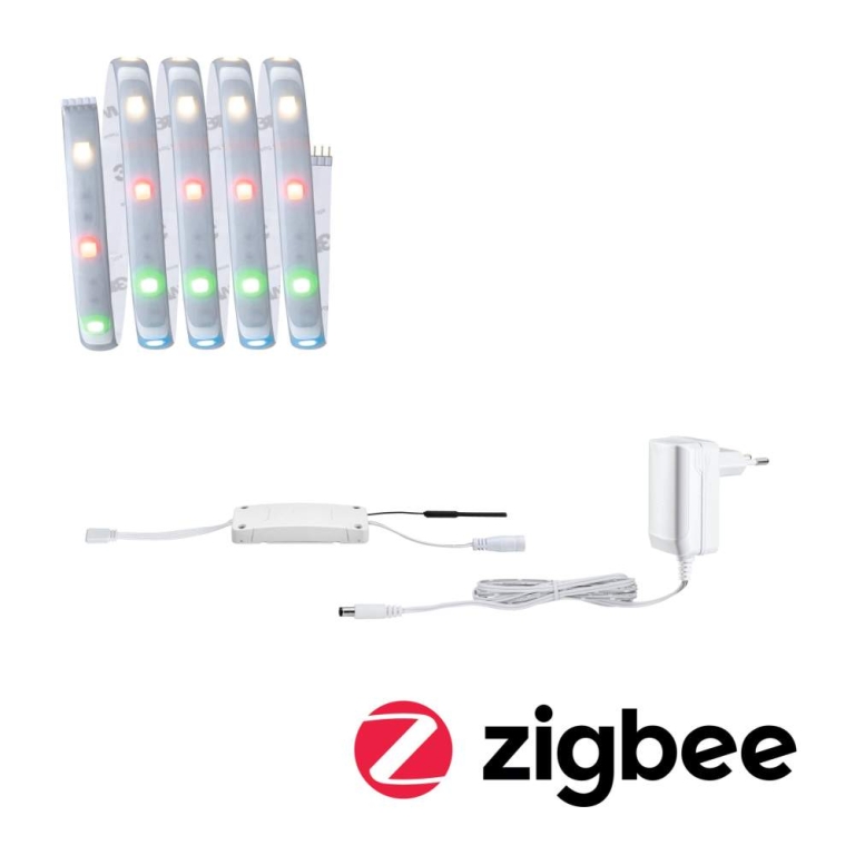 Paulmann MaxLED 250 LED Strip Smart Home Zigbee RGBW beschichtet Basisset  1,5m  IP44 9W 300lm 30LEDs/m RGBW+ 24VA