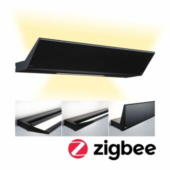 LED Wandleuchte Smart Home Zigbee Ranva   Tunable White 1.400lm / 210lm 230V 13W dimmbar Schwarz matt