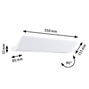 LED Wandleuchte Smart Home Zigbee Ranva   Tunable White 1.400lm / 210lm 230V 13W dimmbar Weiß matt
