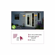 LED Hausnummernleuchte Smart Home Zigbee Sheera Dämmerungssensor  insektenfreundlich IP44  276x73mm Tunable Warm 6,5W 430lm 230V  Anthrazit
